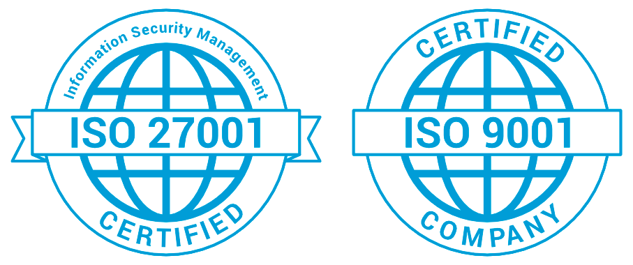 ISO 9001 and ISO 27001 Logos